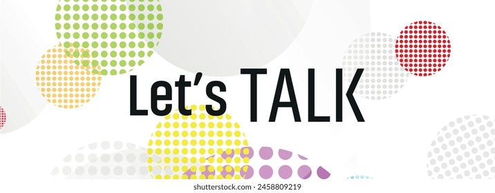 Signo de Lets Talk sobre fondo blanco