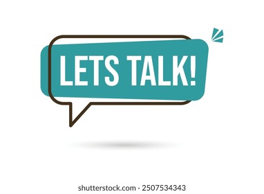 Let's talk speech bubble banner. Banner for business, marketing and advertising. Vector illustration