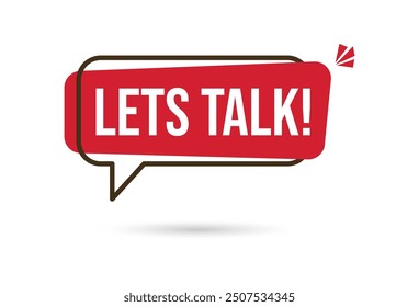 Let's talk speech bubble banner. Banner for business, marketing and advertising. Vector illustration