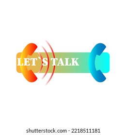 Let's talk tube. Telephone sign. Call symbol. Technology concept. Vector illustration. stock image. 