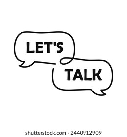 Let's talk. Vector lettering banners 