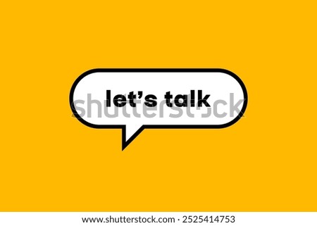 Let's talk. Vector lettering banners
