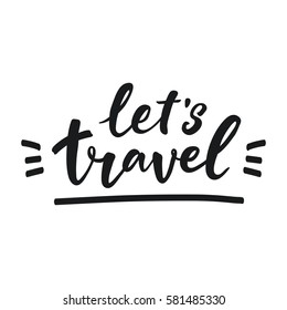 let's travel lettering