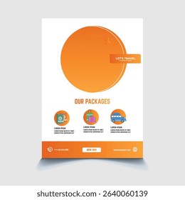 
Lets travel minimal flyer design free template, editable vector download