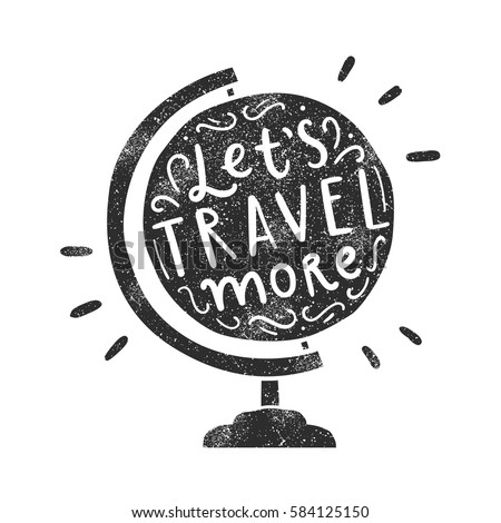 lets travel more vector hand drawn stock vector royalty free