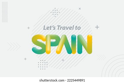 Reisen wir nach Spanien. Kreative Typografie mit 3D-Blend-Effekt