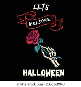 LETS WELCOME HALLOWEEN.. t-shirt design