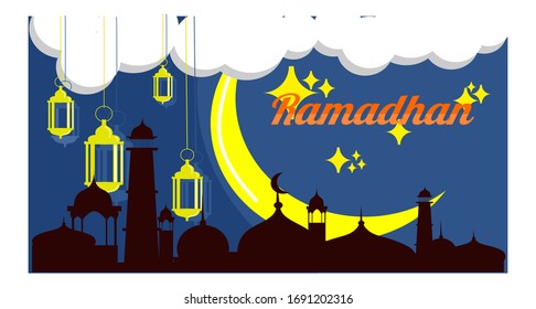 let's welcome the month of Ramadhan.vektor