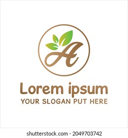 A lettar logo design template vector