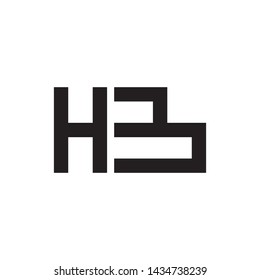 Lette  HB logo design vector