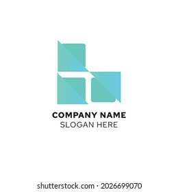 Lette L logo company vector