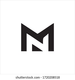 lette M and N simple design vector