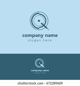 Lette Q Digital Style Logo Template