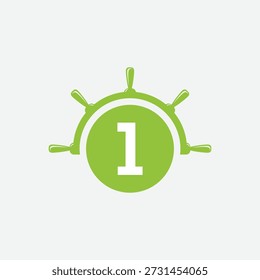 Carta 1 Conceito do logotipo da roda do navio