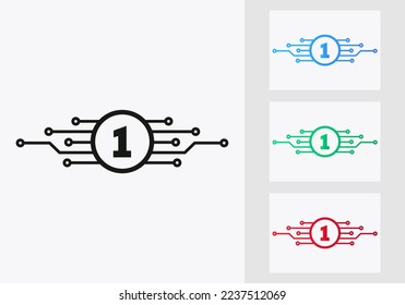 Plantilla de diseño de logotipo de carta 1. Diseño de logotipos de redes