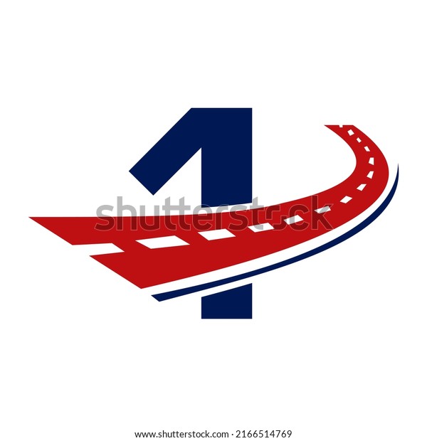Letter 1 Transport Logo. 1 Letter Road Logo Design\
Transportation Sign\
Symbol