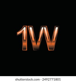Letter 1W Simplicity Icon Business Creative Technology Design Template Logo