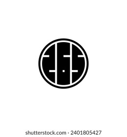 Letter 2 6 5 circle line geometric symbol simple logo vector