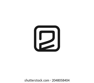 Logo-Design der Linie Letter 2. Lineares, kreatives, minimales Monogramm-Symbol. Universelles elegantes Vektordesign. Premium Business-Logo.