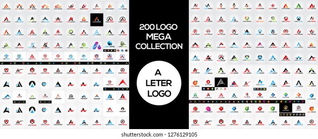 A Letter 200 Mega logo collection set