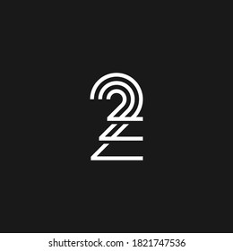 letter 222 triple 2 logo design