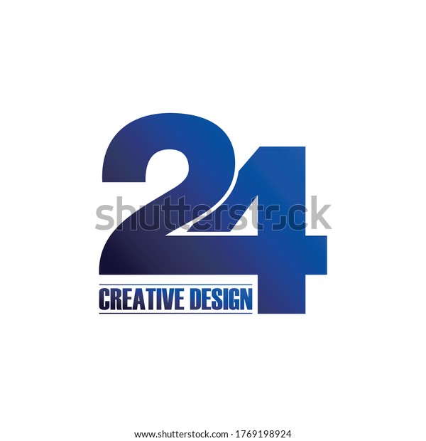 Letter 24 logo icon design vector. monogram\
logo vector\
illustration