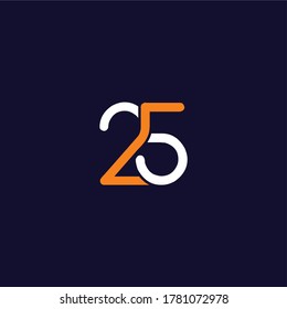 Letter 25 Logo Design Vector Template Illustration