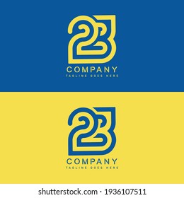 Letter 28 logo design Free Vector
