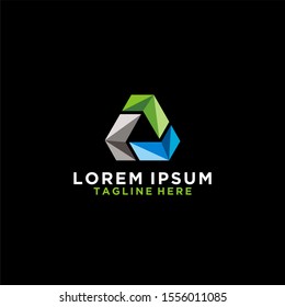 A letter 2D modern logo design for modern company, brand, and everything. Looks good for digital and print use.