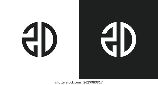 Letra 2D o Número 20 Diseño de Logo