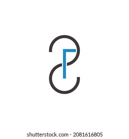 letter 2r simple geometric line logo vector