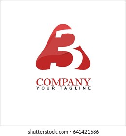 Letter 3 with Modern glossy and Triangle logo, Arrow and forward, Vector abstract  Digital, Technology, Media logotype