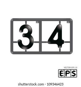 Letter 34 model-kit alphabet vector