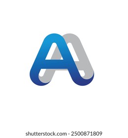 Letter A 3d Design in Illustrator.