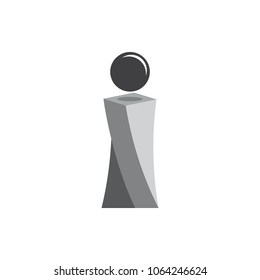 letter i 3d design logo vector