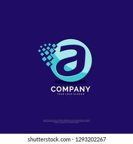 letter A 3d technology logo design template. creative sign. Universal vector icon. - Vector