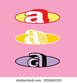 Letter A 3D Typografie mit Farben und Schriften. Briefing Zitat über grafisches Design im typografischen Stil für Drucke, Karten, Plakate, Bekleidung usw. grafische Designer-Vektorgrafik