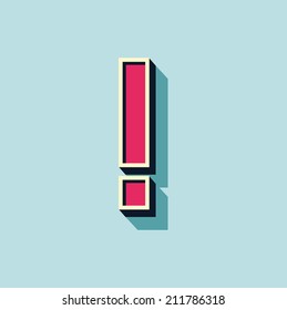 ! letter of 3d vector illustrated relief retro font with shadow