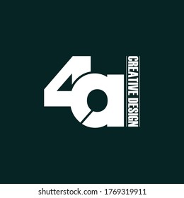 Letter 4a logo icon design vector. monogram logo vector illustration