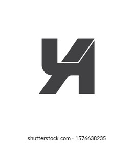 letter 4a simple geometric logo vector