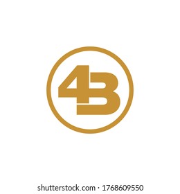 Letter 4b logo icon design vector. monogram logo vector illustration