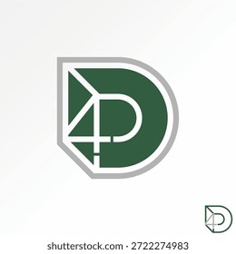 Letra 4D font line cut 3D futuristic branding perspectiva a moderno monograma logo diseño concepto gráfico creativo premium Vector stock Imagen top sell