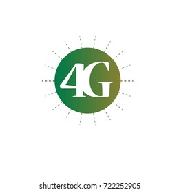 letter 4G logo inside of circle element