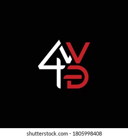 Letter 4WD Branding Modern Business Logo