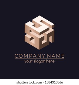 Letter 5, 555 logo icon design template elements. Elegant rich logo. Letter logo