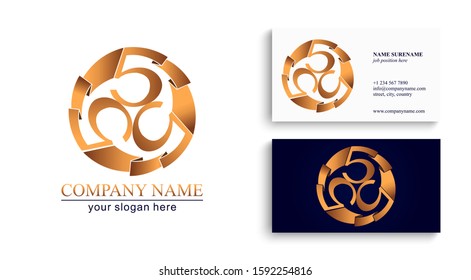 Letter 5, 555 logo icon design template elements. Elegant rich logo. Letter logo