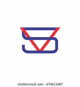 letter 5v design logo vector 