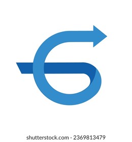 Letter 6 Logo Design, Six Statistic Arrow Logo Design