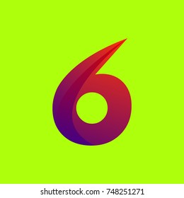 Letter 6 logo design template