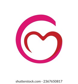 Letter 6 Logo, Six Love Logo Design